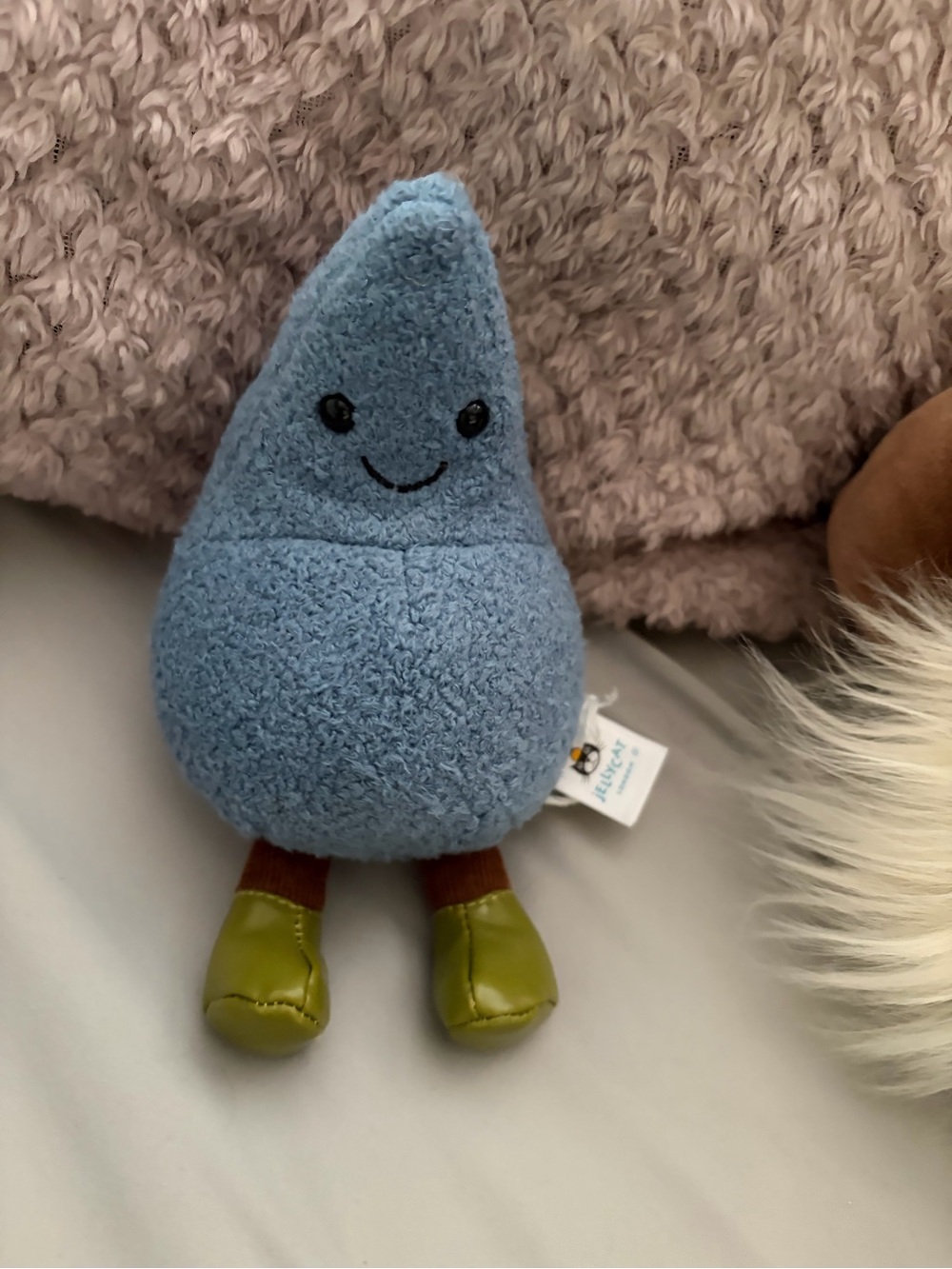 Jellycat Blue Raindrop Plush with Green Boots